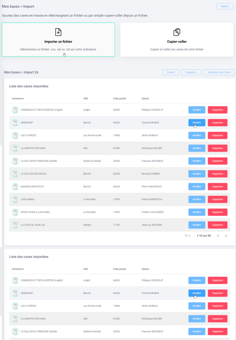 Interface Bottl.Data