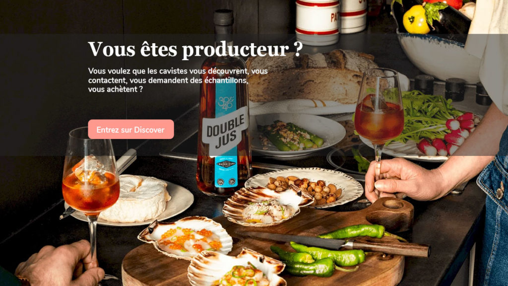 Discover, plateforme pour les producteurs et les cavistes